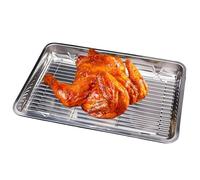 Baking Tray | Stainless Steel Cookie Sheet Pan Set | Non Stick Cooling and Resting Rack for Cookiee Bread Cake Loaf Fruit Vegetable Meat Cooking BBQ Grilling Home Apartment