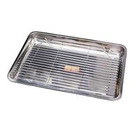 Baking Tray - Stainless Steel with Grill for Baking Utensils | Baking Tray with Edge for Biscuits, for Home Kitchen Cooking Grilling BBQ Restaurant Cake Bread Loaf Fruit