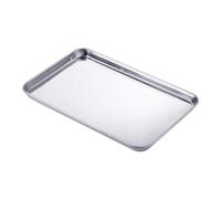 Baking Trays for Oven Cake Baking Pastry Storage Trays Stainless Steel Steamed Sausage Dish Rectangle Fruit Plate Restaurant Hotel Bread Loaf Pans(33x17x1.5 CM)