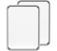 Baking Trays Set of 2, Premium Stainless Steel Oven Tray 31 x 24 x 3.1CM, Durable Cookie Sheets Pan for Baking Cooking Serving, Dishwasher Safe and Easy Clean (Large Size)
