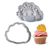 Baking Wedge with Stamp - Halloween Ghost Cat Cookie Mold | Beginners Kitchen Embossing Tool for Dough, Fondant, Cheese, Chocolate, Baking, Event Supplies