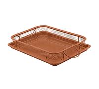 Baking with G&S Nonstick Crisper Basket with Baking Pan, Copper, 2 Piece Set, Durable and Easy to Use