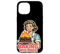 Baking With Rage Retro 1950s Housewife Pop Art Humor Case for iPhone 15