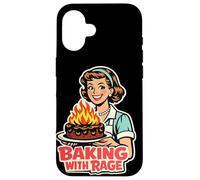 Baking With Rage Retro 1950s Housewife Pop Art Humor Case for iPhone 16