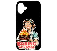 Baking With Rage Retro 1950s Housewife Pop Art Humor Case for iPhone 16 Plus