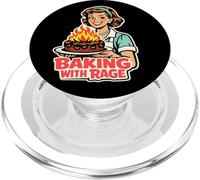 Baking With Rage Retro 1950s Housewife Pop Art Humor PopSockets PopGrip for MagSafe
