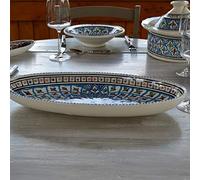 Bakir Oval Dish L 40 cm Turquoise