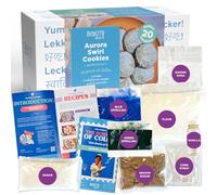 BāKIT Box Aurora Swirl Cookies Baking Kit for Kids, STEM Science of Color Educational Activity Kit, Learn Chromatography, Color Mixing, & More, Includes Organic Food Coloring with Spirulina, Ages 6-13