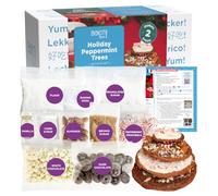 BāKIT Box Holiday Peppermint Trees Kit for Kids | DIY Christmas Cookie Decorating Kit | Fun Gingerbread House Alternative, Great Gift for Boys and Girls