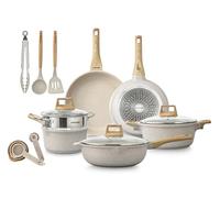 Bakken-Swiss 14-Piece Kitchen Cookware Set - Granite Non-Stick - Eco-Friendly - for All Stoves & Oven-Safe