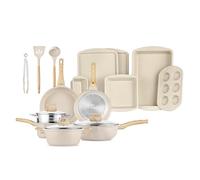 Bakken-Swiss 20-Piece Kitchen Cookware Set - Granite Non-Stick - Eco-Friendly - for All Stoves & Oven-Safe