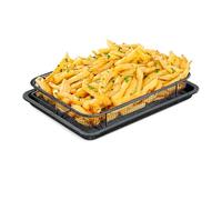 Bakken- Swiss Crisper Tray - 2-Piece Set - Gray Marble Coating, Non-Stick Basket for Healthier Cooking in Regular Ovens - Perfectly Crispy Chips, Bacon & More