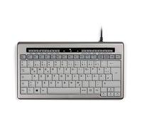 Bakker Elkhuizen BNES840DDE Keyboard QWERTZ S-board 840 Design USB silver-white