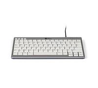 BakkerElkhuizen Compact Wired Keyboard UltraBoard 950 Ergonomic QWERTY GB USB White, Silver
