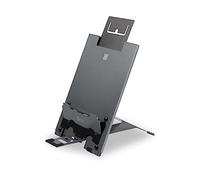BakkerElkhuizen ErgoQ Hybrid Pro Combination Tablet/Laptop Stand Featuring 10 Tablet Height Adjustments/5 Laptop Height Adjustments, Lightweight Aluminium - Dark Grey