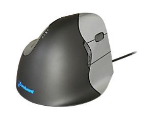 BakkerElkhuizen Wired Ergonomic Vertical Mouse Evoluent4 Optical For Right-Handed Users 2.15 m USB-A Cable Black, Grey