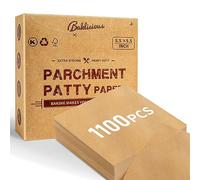 Baklicious 1100Pcs 5.5x5.5(14x14cm) Patty Paper - Elevate Burger Experience! Unbleached, Non-Stick Squares for Perfect Patties, Cookies, Food Storage, Sweet Candies Wrapping!