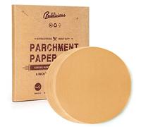 Baklicious 250Pcs 6 Inch Parchment Paper Rounds, Non Stick Round Parchment Paper, Baking Parchment Circles for Cake Baking, Patty Separating, Tortilla Wrapping