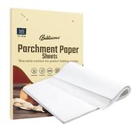Baklicious 40.6x61cm 100pcs White Non-Stick Parchment Sheets | Ideal for Baking, Cooking, Grilling, Frying, Steaming, and Full Sheet Pan Lining.