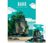 Bako National Park 1000 Pieces Puzzles for Adults Analytical Skill Tranquil Pastime Tight Join Festive Present (38x52cm)