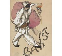 Bakst Dancing Pierrot Clown Book Cover Art Print Canvas Premium Wall Decor Poster Mural