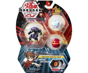 Bakugan Battle Planet Action Figure Starter Pack - Darkus Lupitheon (3 Pack)