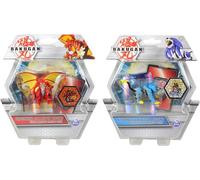 Bakugan - Deluxe Collector Figure Bundles With 2x Cards & Coin In Each Pack - Dragonoid Red & Hydorous Dark Blue