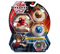 BAKUGAN Starter Pack 3-Pack, Pyrus Turtonium, Collectible Transforming Creatures, for Ages 6 and Up
