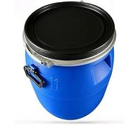 BAKULI Barrel 8/13/16 Gallon Plastic Food Grade Shipping With Lid For Air Tight Storage Portable Handle/Sealing Iron Ring Rain Water(8 gallon)
