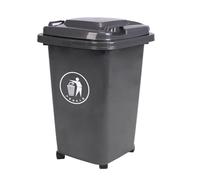 BAKULI outdoor 30/50 Litres Wheelie Bin Outdoor Roller Waste Bins Large Capacity Plastic Rubbish Can For Factory Corridor Theaters Recycling dustbin(A,50L)