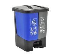 BAKULI outdoor Classified Trash Bin Outdoor Double Pass Pedal Thickening Wet And Dry Classification Office Home Kitchen Size Can Recycling dustbin(20l)
