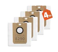 BAKUUM Pack of Premium Dust Bags for Cecotec Conga 8290 Immortal Accessories. Longer Life and Superior Filtration. Self-emptying Vacuum Bag (Pack 4)