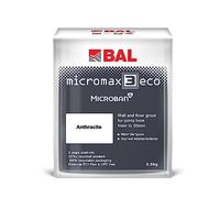 Bal Micromax3 Eco Grout Wall & Floor Grout, Rapid Set, Antimicrobial, Suitable For Interior & Exterior 2.5KG Bag - Anthracite