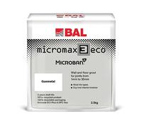Bal Micromax3 Eco Grout Wall & Floor Grout, Rapid Set, Antimicrobial, Suitable For Interior & Exterior 2.5KG Bag - Gunmetal