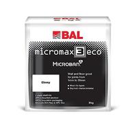 Bal Micromax3 Eco Grout Wall & Floor Grout, Rapid Set, Antimicrobial, Suitable For Interior & Exterior 5KG Bag - Ebony