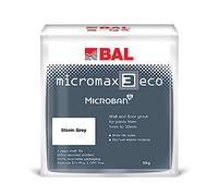 Bal Micromax3 Eco Grout Wall & Floor Grout, Rapid Set, Antimicrobial, Suitable For Interior & Exterior 5KG Bag - Storm Grey