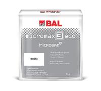 Bal Micromax3 Eco Grout Wall & Floor Grout, Rapid Set, Antimicrobial, Suitable For Interior & Exterior 5KG Bag - Smoke