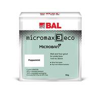 Bal Micromax3 Eco Grout Wall & Floor Grout, Rapid Set, Antimicrobial, Suitable For Interior & Exterior 5KG Bag - Peppermint