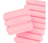 Bala Bangles Wrist & Ankle Weights - 3 lb Set Adjustable Weighted Bands for Women & Men - Silicone Arm & Leg Weights for Pilates, Yoga, Walking, Barre, Home Workout & Strength Training - Blush