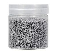 Bala&Fillic 2mm Round Grey Glass Seed Beads - 10000pcs/110 Grams, 12/0 Size for Jewelry Making - 0.6mm Hole (Grey)