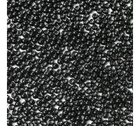 Bala&Fillic Black Color 4mm Embroidery Beads About 1200pcs/100Grams in Bag, 6/0 Round Glass Craft Beads for Making Bracelet and Necklace (Black)