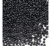 Bala&Fillic Black Pearl Color 3mm Seed Beads About 3600pcs/100Grams in Bag, 8/0 Glass Craft Beads for Making Bracelet Necklace Earring(Black Pearl)