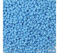 Bala&Fillic Light Blue Color 4mm Embroidery Beads About 1200pcs/100Grams in Bag, 6/0 Round Glass Craft Beads for Making Bracelet and Necklace (Light Blue)
