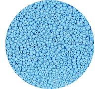 Bala&Fillic Size 2mm Light Blue Color Seed Beads 9000+pcs/100 Grams, 12/0 Round Glass Craft Beads for Making Jewelry Earring Bracelets Necklace