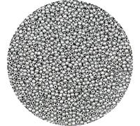 Bala&Fillic Size 2mm Matte Silver Color Seed Beads 9000+pcs/100 Grams, 12/0 Round Glass Craft Beads for Making Jewelry Earring Bracelets Necklace