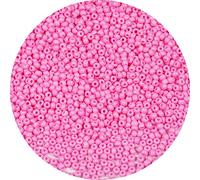 Bala&Fillic Size 2mm Pink Color Seed Beads 9000+pcs/100 Grams, 12/0 Round Glass Craft Beads for Making Jewelry Earring Bracelets Necklace