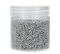 Bala&Fillic Size 2mm Round Seed Beads 10000pcs/110 Grams in Box 12/0 Matte Silver Small Craft Seed Beads for Making Jewelry Earring Bracelets Necklace (Matte Silver)