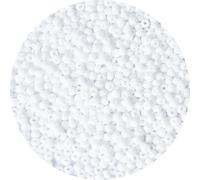 Bala&Fillic Size 3mm White Color Seed Beads 4000pcs/100 Grams, 8/0 Round Glass Craft Beads for Making Jewelry Earring Bracelets Necklace