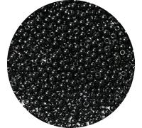 Bala&Fillic Size 4mm Black Color Seed Beads 1400pcs/100 Grams, 6/0 Round Glass Craft Beads for Making Jewelry Earring Bracelets Necklace
