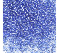 Bala&Fillic Size 6/0 Glass Seed Beads Blue Color 4mm Transparent Silver Lined Seed Beads for Making Bracelet Necklace and Jewelry About 1200pcs/100g (Blue)